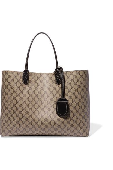 gucci small turnaround reversible leather tote|gucci canvas tote beige ebony.